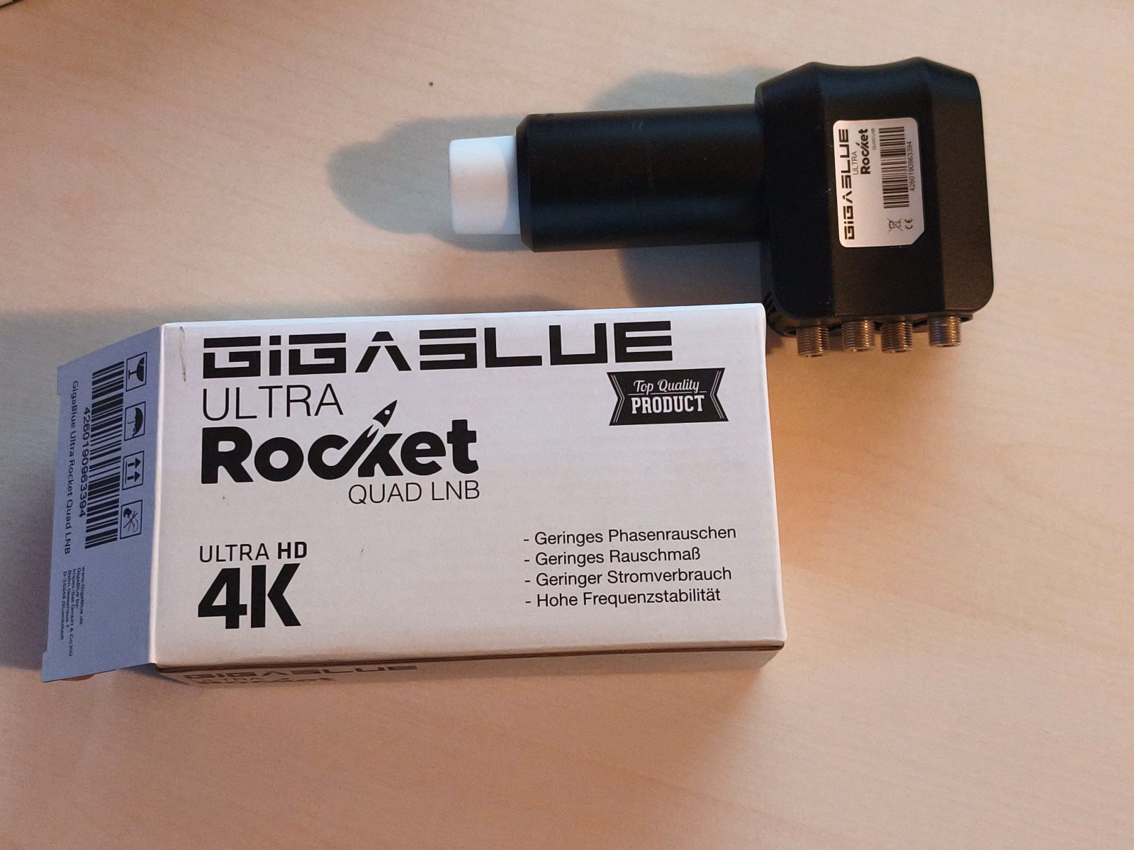 GigaBlue Ultra Rocket Quad LNB 4K - Satelliten-Empfangskopf